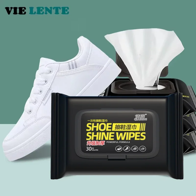 Sneaker Care Wipes - 12-60Pcs 일회용 신발 깨끗한 물티슈 휴대용