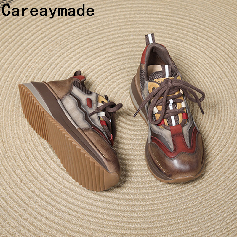 Leather Sneaker Care Kit - Careaymade-Cow 정품 가죽 여성 발목 부츠
