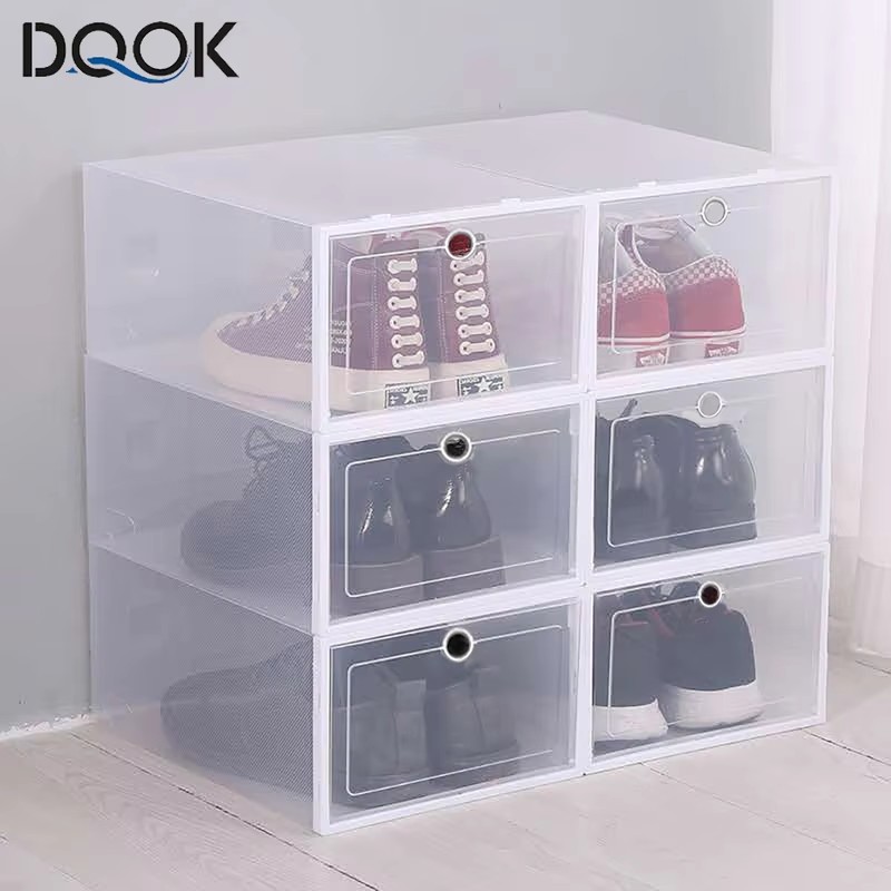 투명한 접이식 신발 상자, 6개 세트로 구성되어 쌓아서 - Shoe Box Display 리뷰 및 가격
