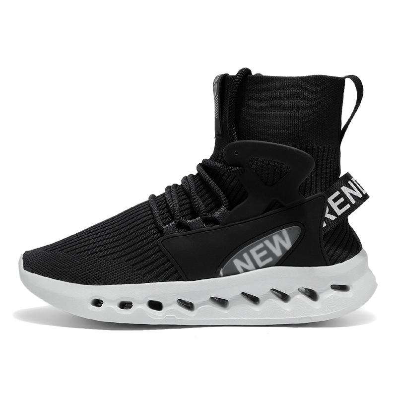 트렌디한 남성 하이탑 양말 신발 통기성 메쉬 두꺼운 밑 - Sneaker Career 리뷰 및 가격