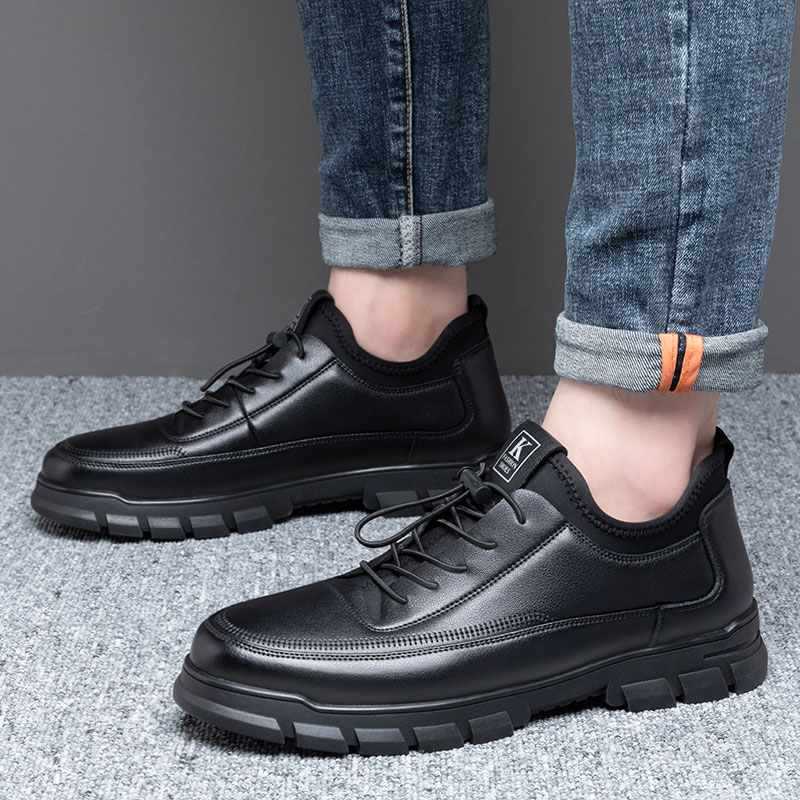 남성용 블랙 인조 가죽 따뜻한 플리스 안감 레이스업 스 - Sneaker Career 리뷰 및 가격